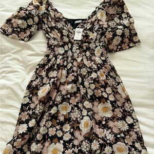 Abercrombie & Fitch Floral Black Dress